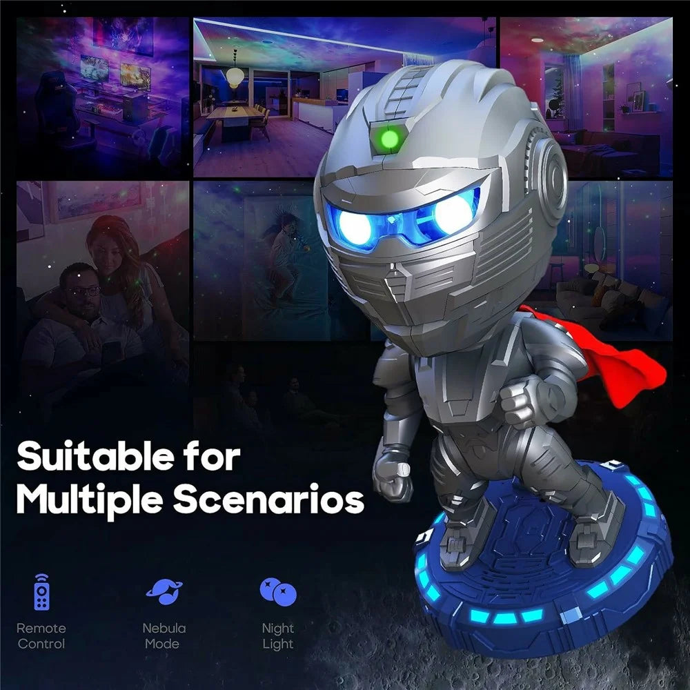 Robot Nebula Projection Light Mecha Warrior Desktop Ornament Atmosphere Night Light - 7