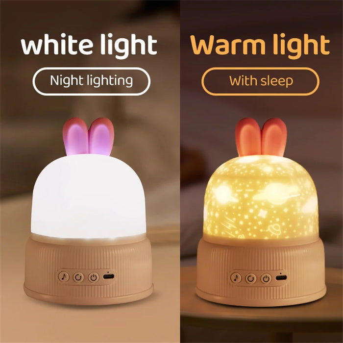 Rabbit Projection Lamp Bedroom Night Light USB Powered (CE RoHS Certified) - Blue - 4