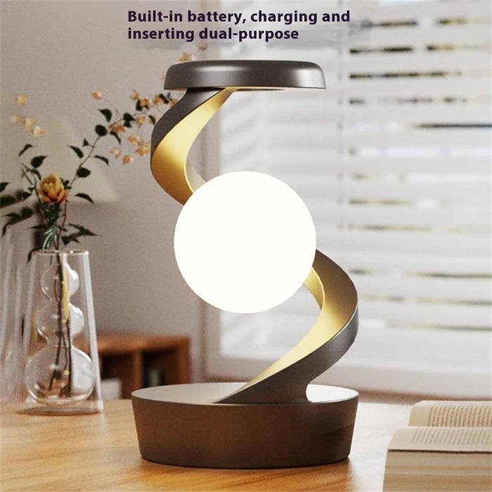 Spiral Levitation Lamp Creative RGB Atmosphere Indoor Bedside Night Light - White - 3