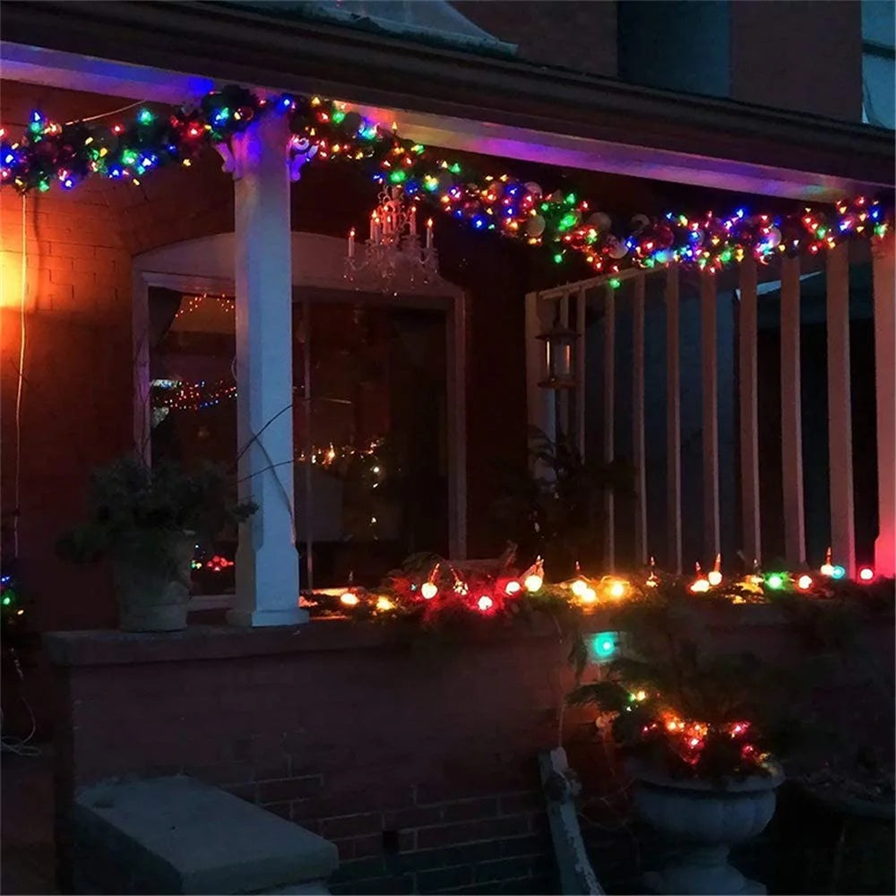 6.5m / 30 Lamps LED String Lights Matte White Ball Wire Lights Solar Power Starry String Lights for Wedding Home Parties - Colorful - 4