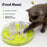 ABS Interactive Cat Feeding Maze Toy Slow Feeder Bowl Pet Gift Anti-Choking Digestion Aid Feeding Bowl - Green - 2