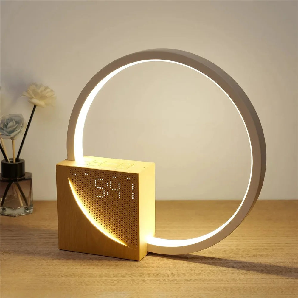 AJ300 Sunrise Alarm Clock White Noise Table Lamp Touch Dimmable Wake-Up Light, EU Plug - 1