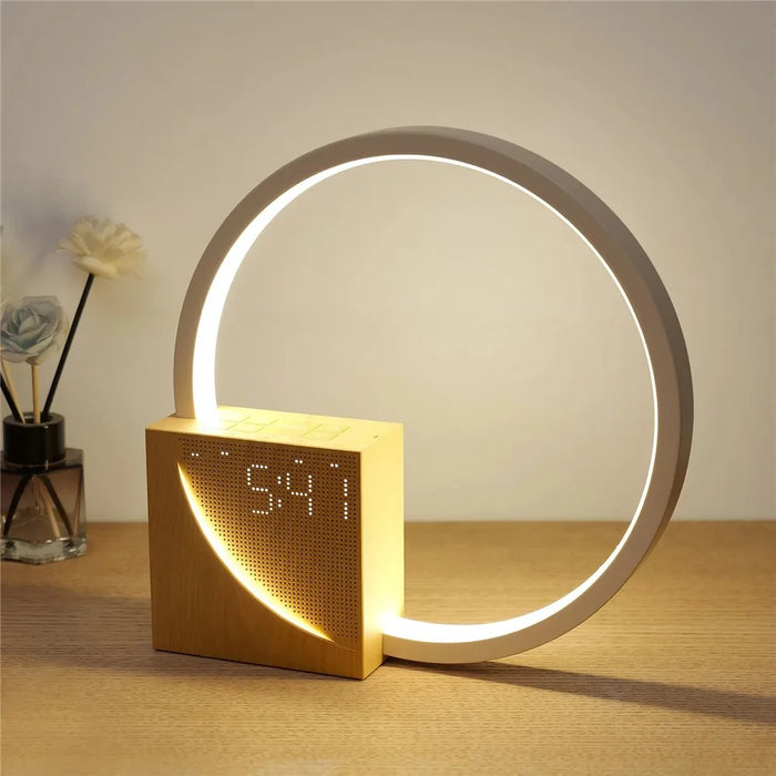 AJ300 Sunrise Alarm Clock White Noise Table Lamp Touch Dimmable Wake-Up Light, EU Plug - 1