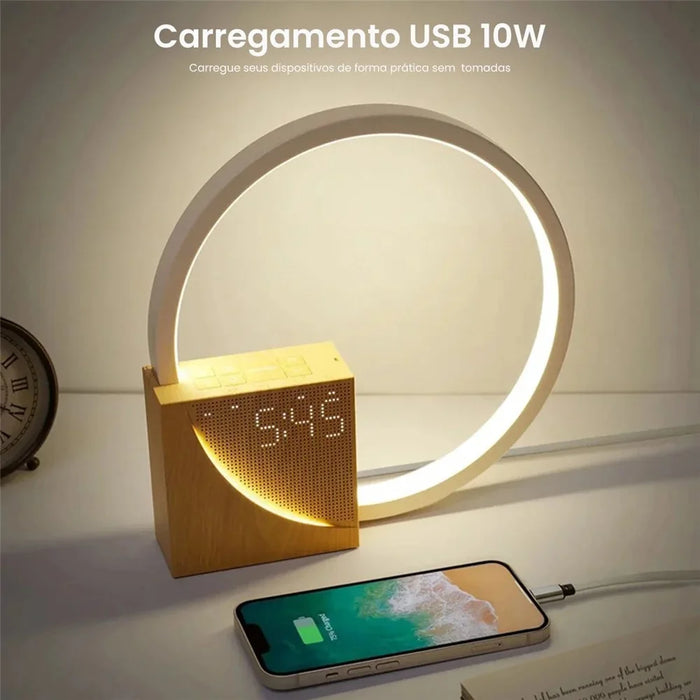 AJ300 Sunrise Alarm Clock White Noise Table Lamp Touch Dimmable Wake-Up Light, EU Plug - 4
