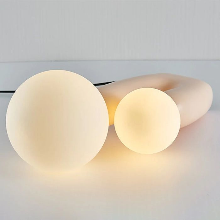 Creative Art Living Room Table Lamp Bedside Bedroom Double Head Table Light, EU Plug - Pink - 5