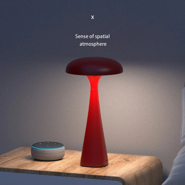 LS-8963 Mushroom Jellyfish Table Lamp Desktop Ornament Soft Light Accompanying Sleeping Lamp - Red - 3