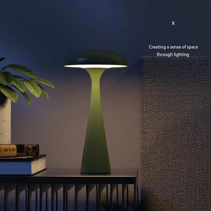 LS-8963 Mushroom Jellyfish Table Lamp Desktop Ornament Soft Light Accompanying Sleeping Lamp - Red - 5