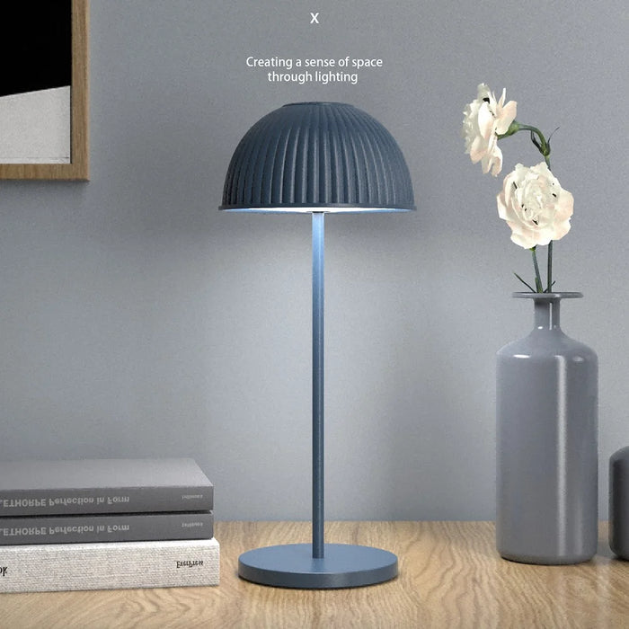 LS-8965 Three Color Temperature Shell Table Lamp Touch Control Atmosphere Desk Light - Red - 4
