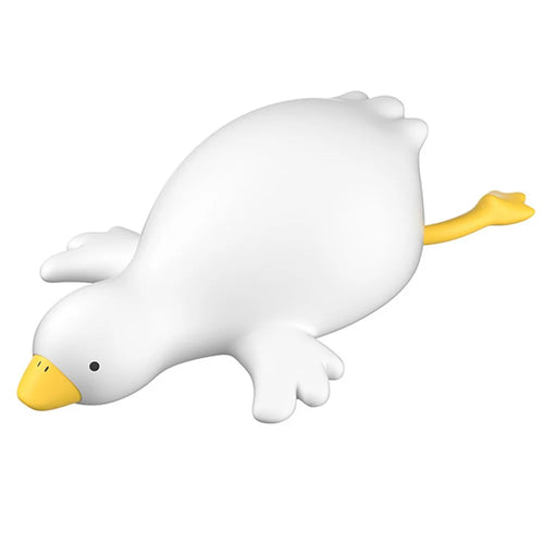 D19 White Goose Night Light Children Bedside Silicone Tap Light Fun Ornament - 1