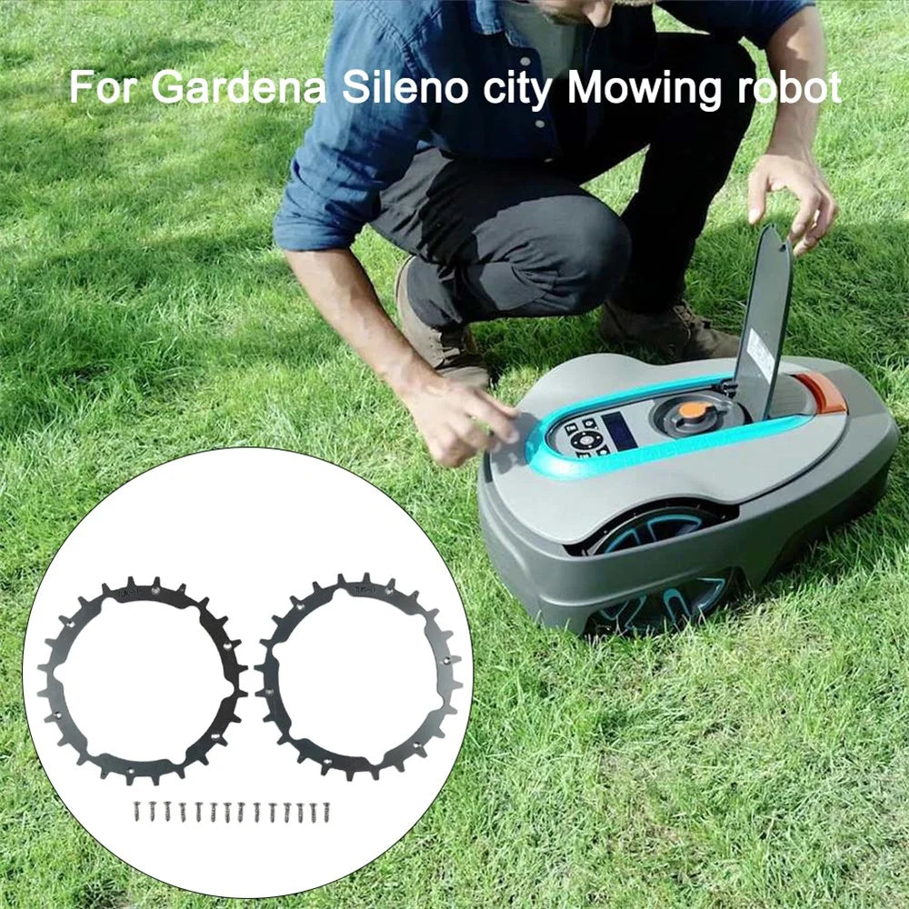 TLWG-01 2Pcs / Set 212mm SPCC Lawn Mower Wheel Spikes for Gardena Sileno City Spikes - 3