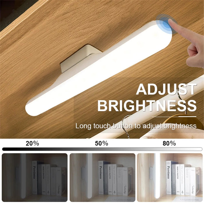 Touch Dimming Magnetic LED Light Bar Eyes Protection Rechargeable Student Reading Lamp - Black - 3