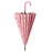 Automatic 24 Ribs Rain Umbrella Water Activated Flower Pattern Straight Umbrella with Curved Handle - Rouge Pink - 1