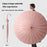 Automatic 24 Ribs Rain Umbrella Water Activated Flower Pattern Straight Umbrella with Curved Handle - Rouge Pink - 7