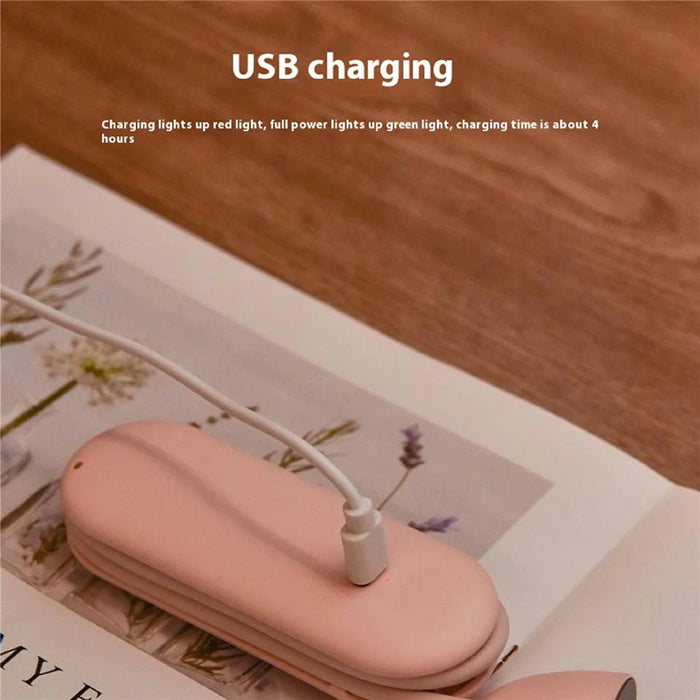 F18 Foldable Neck Light LED Reading Lamp Rechargeable Outdoor Sports Repair Work Study Illumination Light - Pink - 7