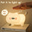 Cat Night Light Bedroom Bedside Sleep Aid for Kids Tap Control Soft Silicone USB Rechargeable Lamp with Timer Function - 4
