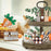 Easter Bunny Tiered Tray Decor Set Farmhouse Wooden Sign Carrot Plaid Pattern Display Ornament - 2