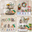 Easter Bunny Tiered Tray Decor Set Farmhouse Wooden Sign Carrot Plaid Pattern Display Ornament - 3