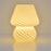 TA-033 Mushroom Lamp Glass Table Bedside Lamp INS Sleeping Night Light (Not Dimmable) - Stripe White - 1