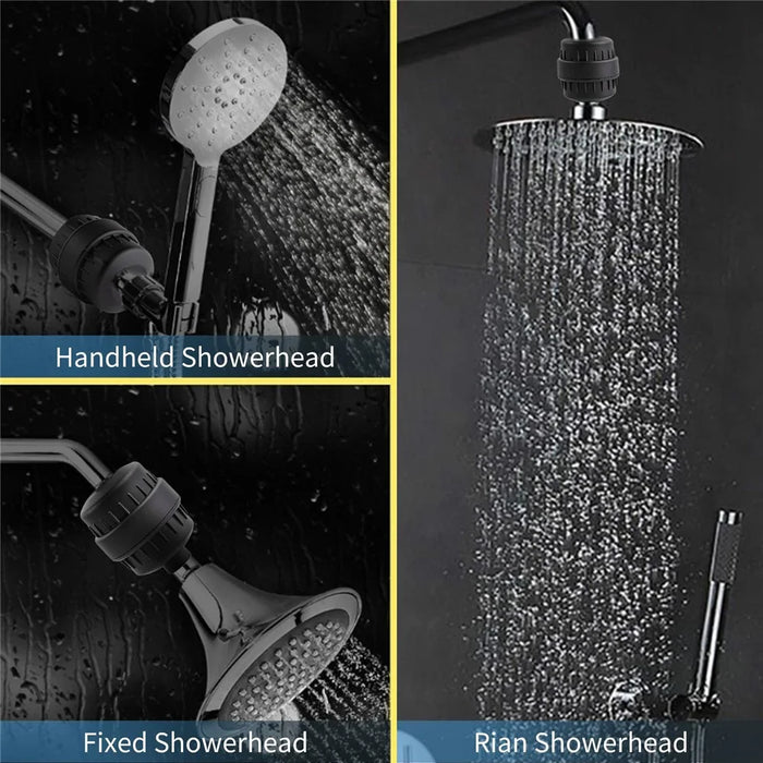 18 Layer Shower Filter Water Purifier For Home Bathroom Showerhead Pre Filter, Black - 5