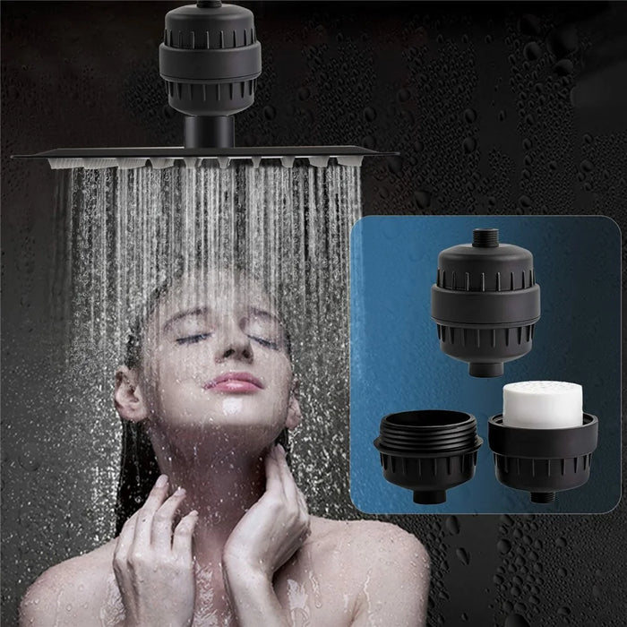 18 Layer Shower Filter Water Purifier For Home Bathroom Showerhead Pre Filter, Black - 7