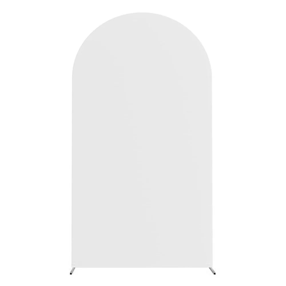Elastic U-Shaped Arch Door Cloth Cover Decorative Backdrop for Birthday Party Wedding, 120x50cm - White - 1