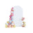 Elastic U-Shaped Arch Door Cloth Cover Decorative Backdrop for Birthday Party Wedding, 120x50cm - White - 2