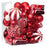 65Pcs / Set Christmas Tree Ornaments Painted Ball Set Decorative Hanging Baubles for Holiday Gift - Red+White - 1