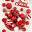 65Pcs / Set Christmas Tree Ornaments Painted Ball Set Decorative Hanging Baubles for Holiday Gift - Red+White - 2