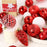 65Pcs / Set Christmas Tree Ornaments Painted Ball Set Decorative Hanging Baubles for Holiday Gift - Red+White - 3