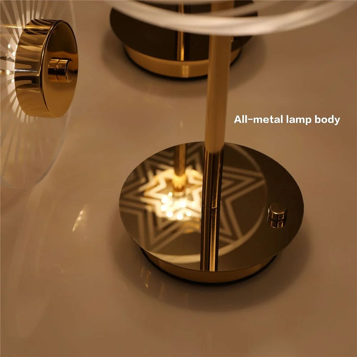 Creative Pattern Bedside Atmosphere Lamp Living Room Bedroom Iron + Acrylic Decorative Night Light Ornament - Z15-A - 3