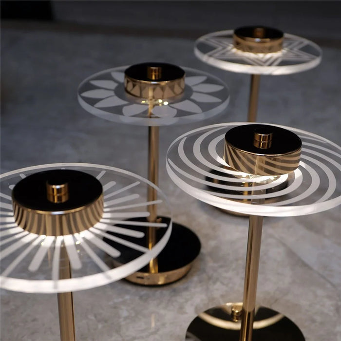 Creative Pattern Bedside Atmosphere Lamp Living Room Bedroom Iron + Acrylic Decorative Night Light Ornament - Z15-A - 5