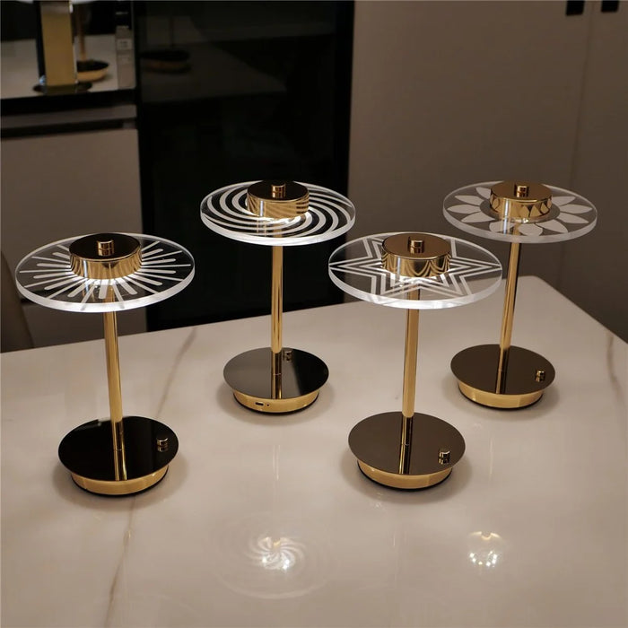 Creative Pattern Bedside Atmosphere Lamp Living Room Bedroom Iron + Acrylic Decorative Night Light Ornament - Z15-A - 6