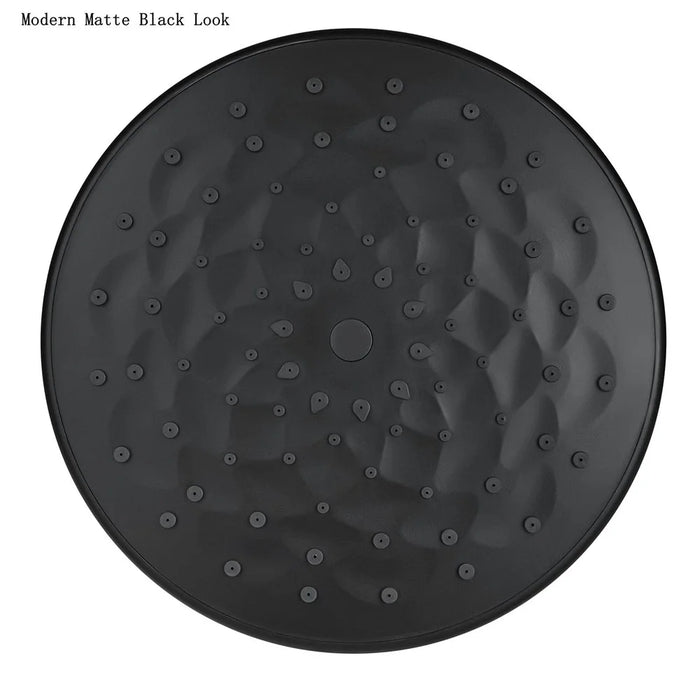 9 Inch Black Rainfall Shower Head 360 Degree Adjustable High Pressure Bathroom Shower Top Sprayer - 2