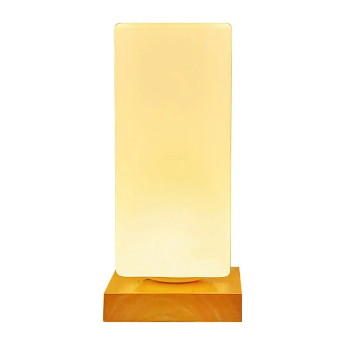 TA-004 Stepless Dimming Table LED Light Bedroom Bedside Wood Decor Night Light 3W Warm Light Night Lamp - Square Column - 1
