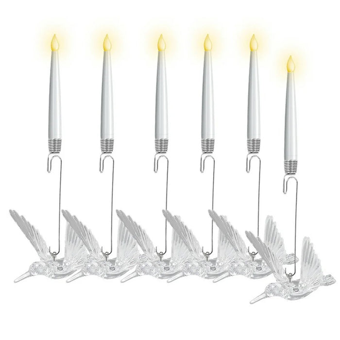 6 LED Electronic Candle Lights Christmas Tree Ornaments String Fairy Lights with Remote Control - Flying Bird - 1