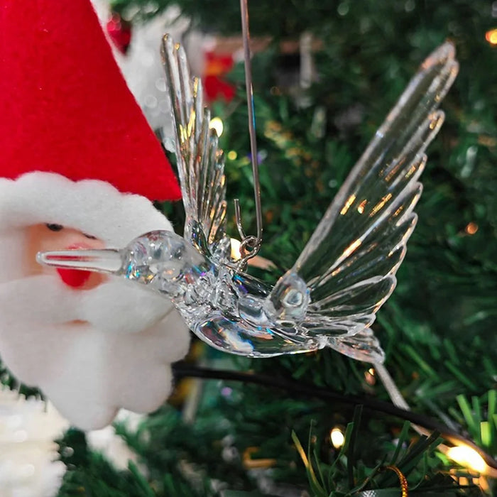 6 LED Electronic Candle Lights Christmas Tree Ornaments String Fairy Lights with Remote Control - Flying Bird - 2