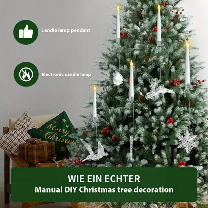 6 LED Electronic Candle Lights Christmas Tree Ornaments String Fairy Lights with Remote Control - Flying Bird - 3