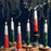 6Pcs Christmas Tree Shaped LED Candles with Remote Control  /  Flameless Decorative Lights Holiday Atmosphere Props - Snowflakes / Red Fruits - 2