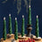 6Pcs Christmas Tree Shaped LED Candles with Remote Control  /  Flameless Decorative Lights Holiday Atmosphere Props - Snowflakes / Red Fruits - 6