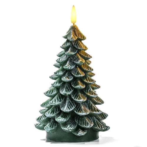 Christmas Tree Shaped LED Candle Light Frosted Wax Atmosphere Lamp Decorative Ornament for Holiday / Home / Restaurant - 1