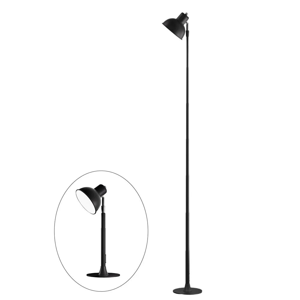 EFL001-P EU Plug Extendable Eye Protection Desk Light 3 Color Temperatures Dimmable Floor Lamp, Black - 1