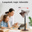 EFL001-P Extendable Iron Art Desk Lamp Study Reading Guest Room Eye Protection Water Transfer Print Light, EU Plug - Walnut Color - 5