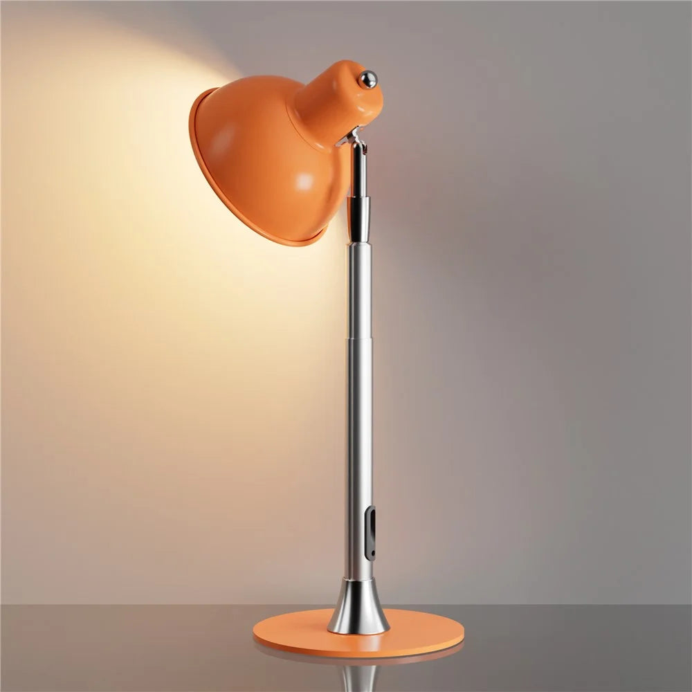 EFL001-P EU Plug Extendable Eye Protection Macaron Desk Light 3 Color Temperatures Dimmable Floor Lamp - Orange - 4