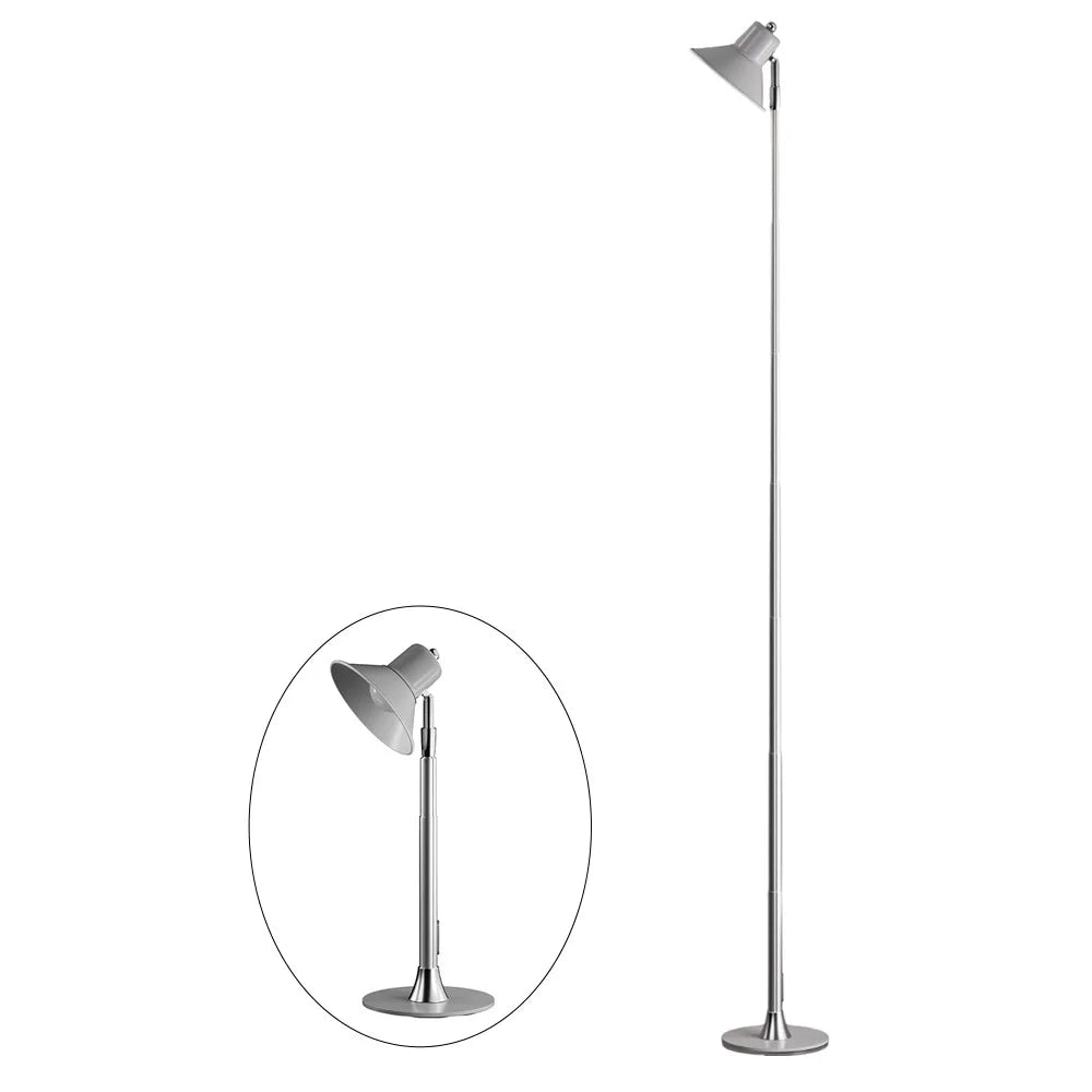 EFL002-U Study Reading Guestroom Desk Extendable Iron Art Light Eye Protection USB Powered Lamp - Silver - 1