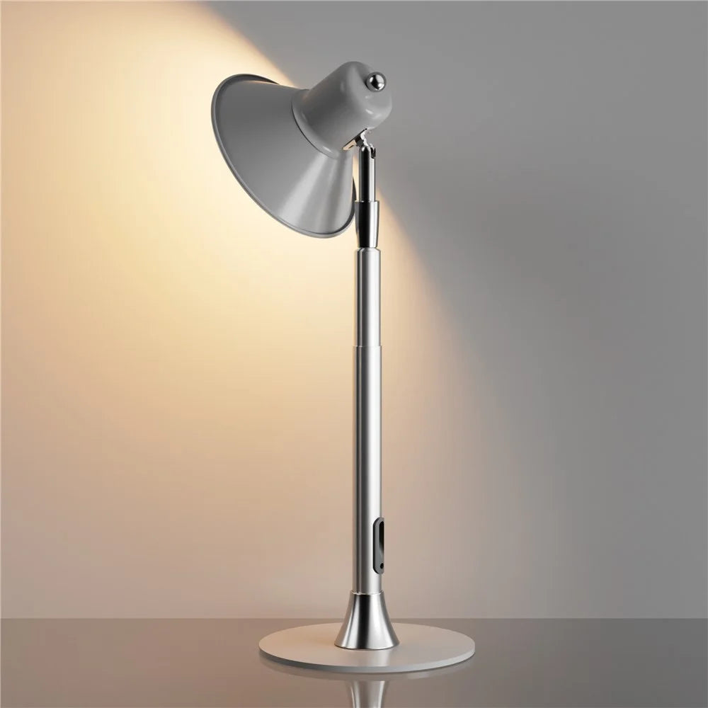 EFL002-U Study Reading Guestroom Desk Extendable Iron Art Light Eye Protection USB Powered Lamp - Silver - 5