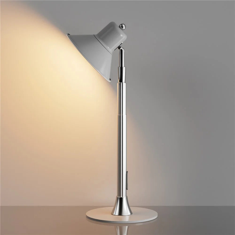 EFL002-U Study Reading Guestroom Desk Extendable Iron Art Light Eye Protection USB Powered Lamp - Silver - 6