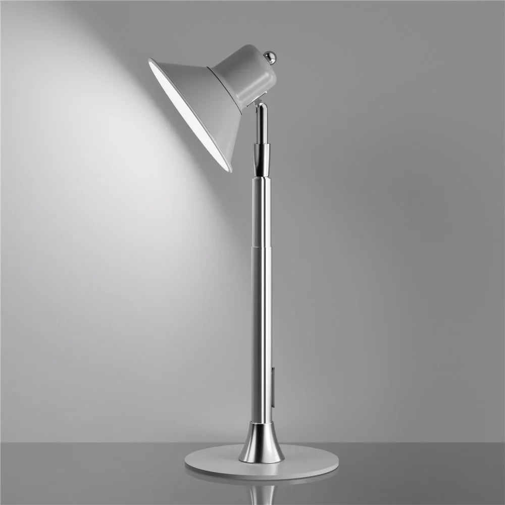 EFL002-U Study Reading Guestroom Desk Extendable Iron Art Light Eye Protection USB Powered Lamp - Silver - 7