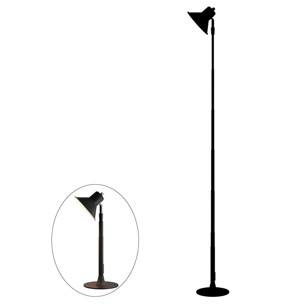 EFL002-U Study Reading Guestroom Desk Extendable Iron Art Light Eye Protection USB Powered Lamp - Black - 1