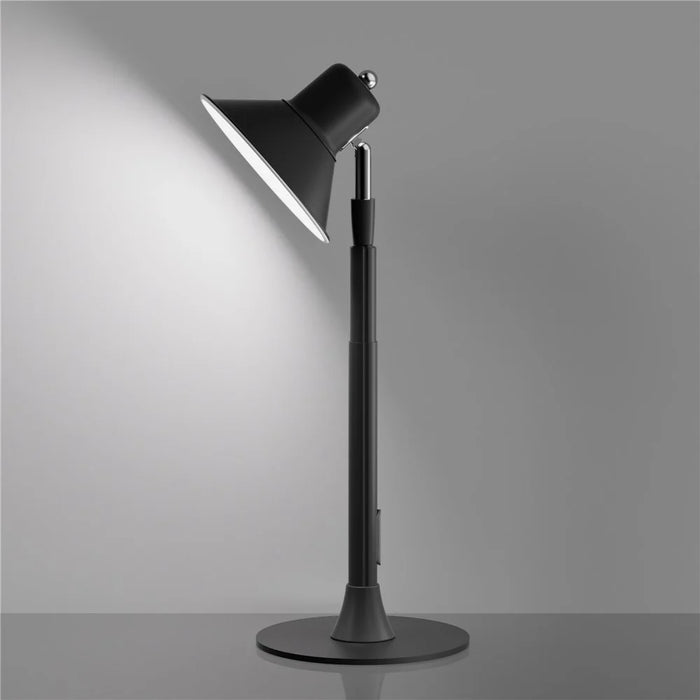 EFL002-P Extendable Iron Art Desk Lamp Study Reading Guest Room Eye Protection Table Light, EU Plug - Black - 5