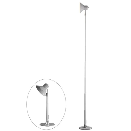 EFL002-P Extendable Iron Art Desk Lamp Study Reading Guest Room Eye Protection Table Light, EU Plug - Silver - 1
